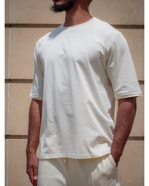 Tee-shirt over size TO-1 crème