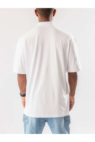 Polo homme blanc AFDAL Noujoum