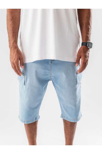 Sarouel bermuda jeans bleu clair pour homme AFDAL