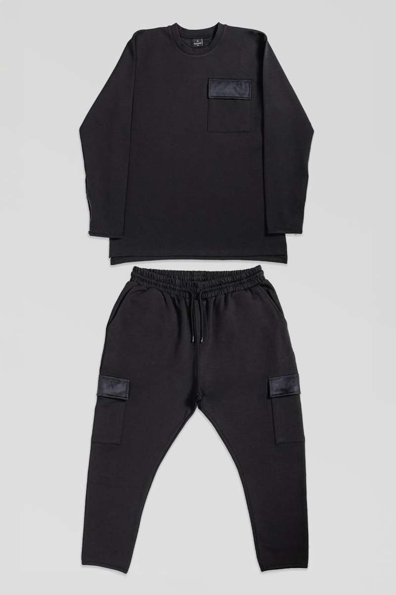 Ensemble noir sweat et jogging saroul Maydane