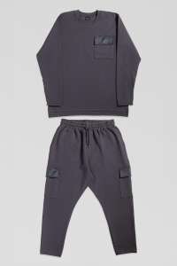 Ensemble gris foncé sweat et sarouel jogging Maydane