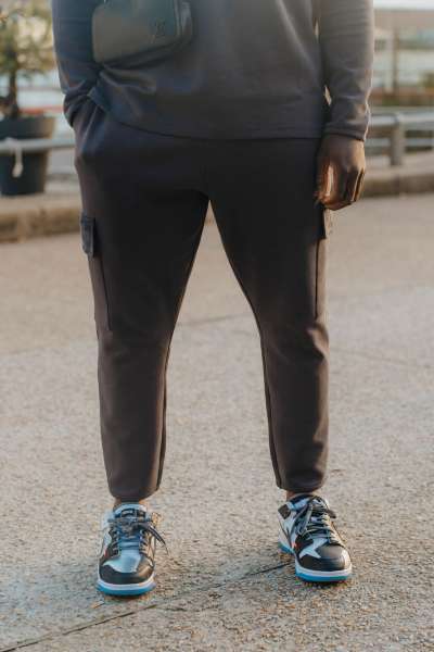 Jogging sarouel gris foncé Noujoum