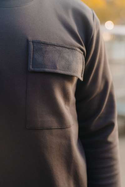 Détails Sweat gris foncé pour homme Maydane