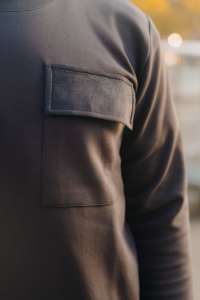 Détails Sweat gris foncé pour homme Maydane