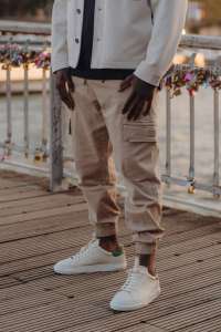 Pantalon sarouel cargo beige SC-2