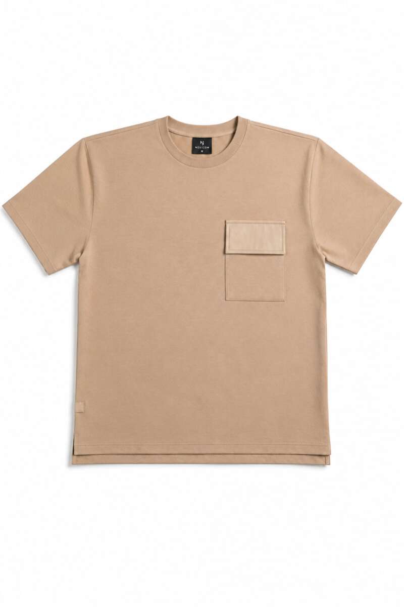 Maydane Beige Oversize T-shirt | Heavy 240g Cotton