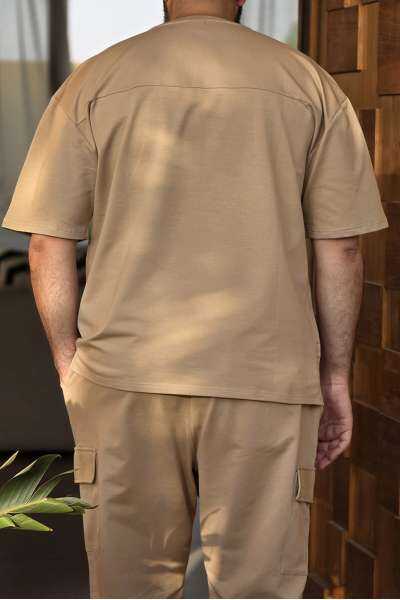 Maydane Beige Oversize T-shirt | Heavy 240g Cotton