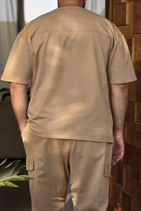 Maydane Beige Oversize T-shirt | Heavy 240g Cotton