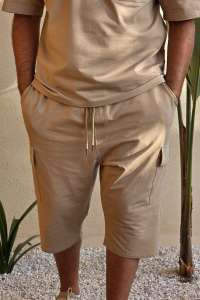 Sarouel beige Maydane vu de face