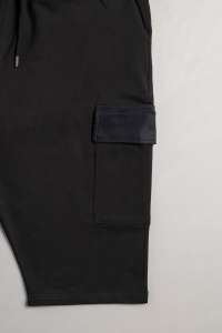 Sarouel bermuda noir Maydane détails