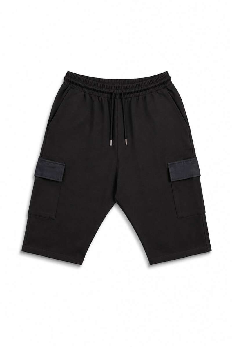 Sarouel bermuda noir Maydane