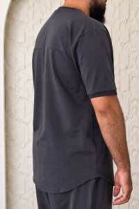 Maybak Fitted Grey T-shirt | Heavy 240g Cotton | Noujoum