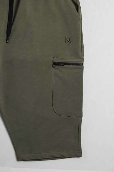 Sarouel bermuda gris Maybak pour homme