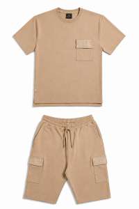 Ensemble Maydane Beige | Tee-shirt & Bermuda Assortis
