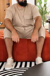 Ensemble Maydane Beige | Tee-shirt & Bermuda Assortis | Noujoum
