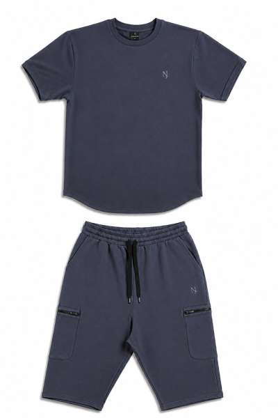 Ensemble Maybak Gris | Tee-shirt & Bermuda Assortis | Noujoum