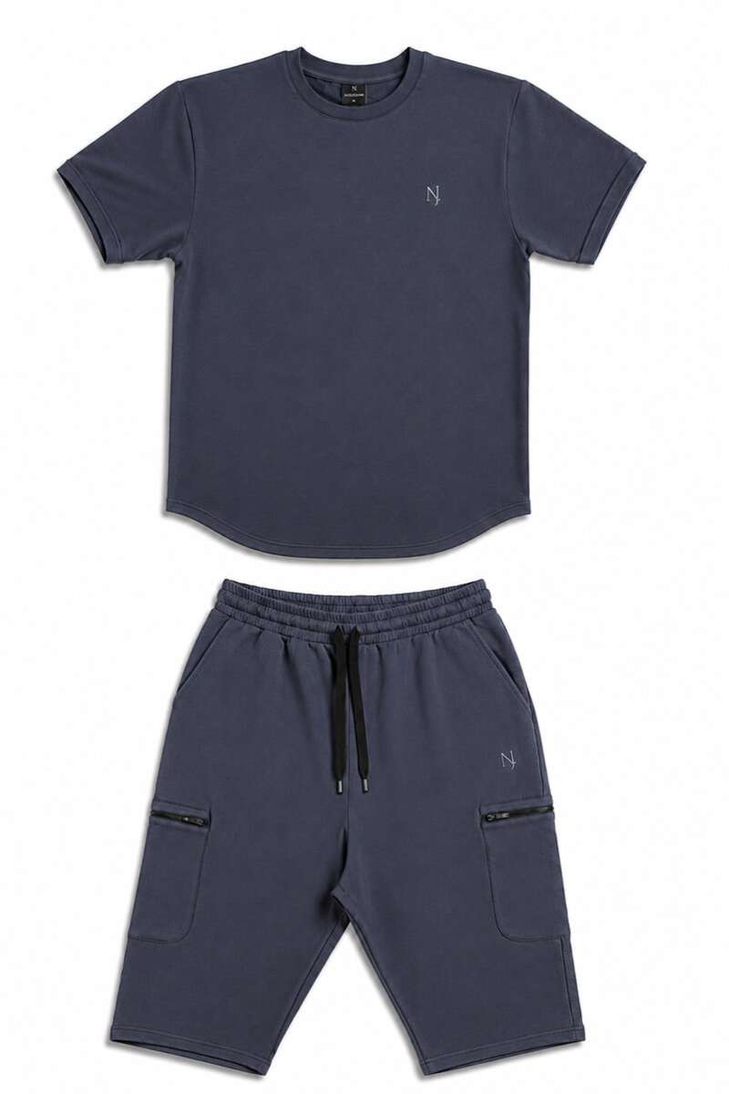 Ensemble Maybak Gris | Tee-shirt & Bermuda Assortis | Noujoum