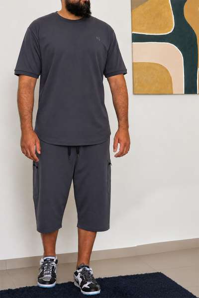Ensemble Maybak Gris | Tee-shirt & Bermuda Assortis | Noujoum