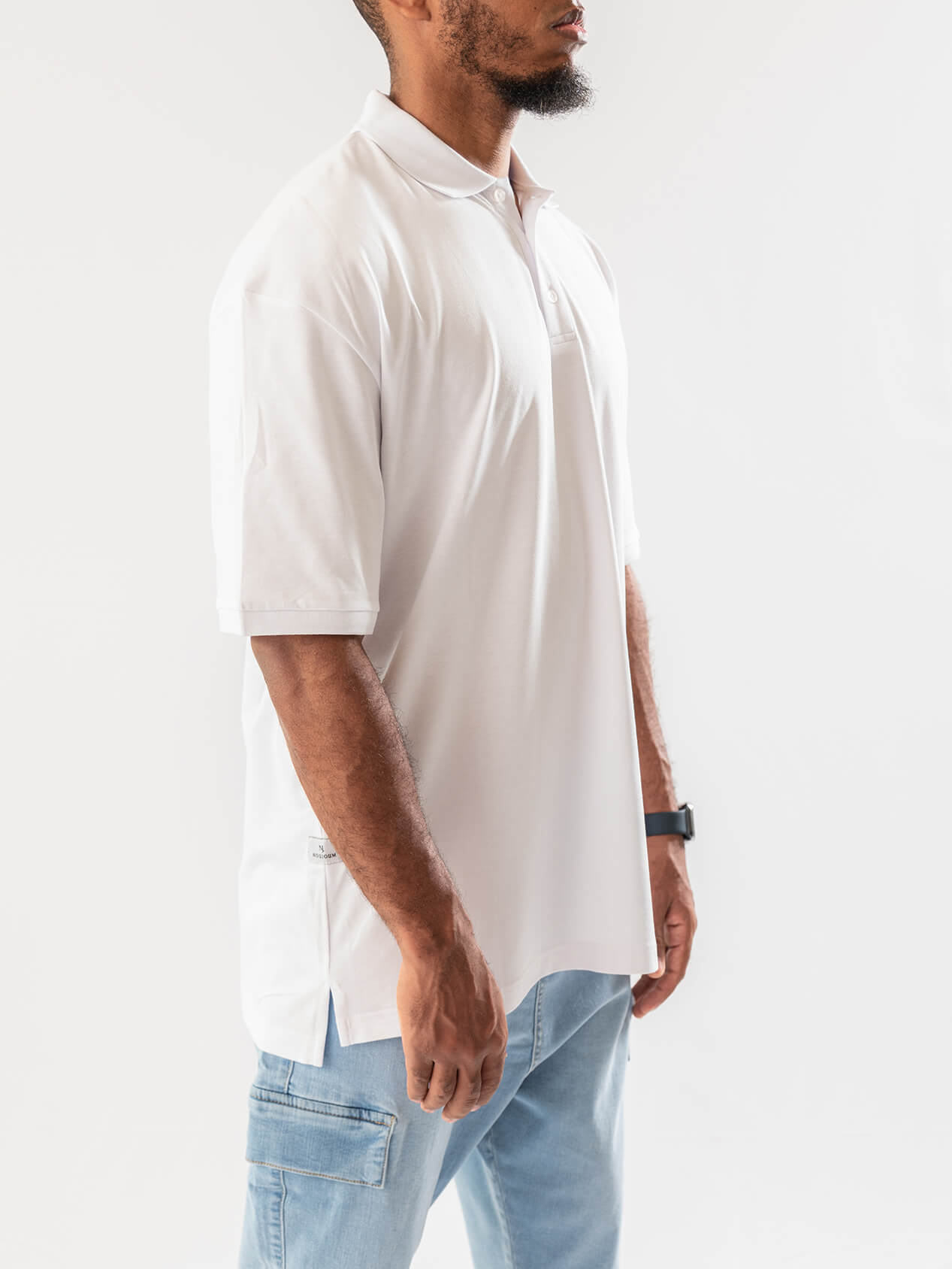 Polo homme blanc Noujoum