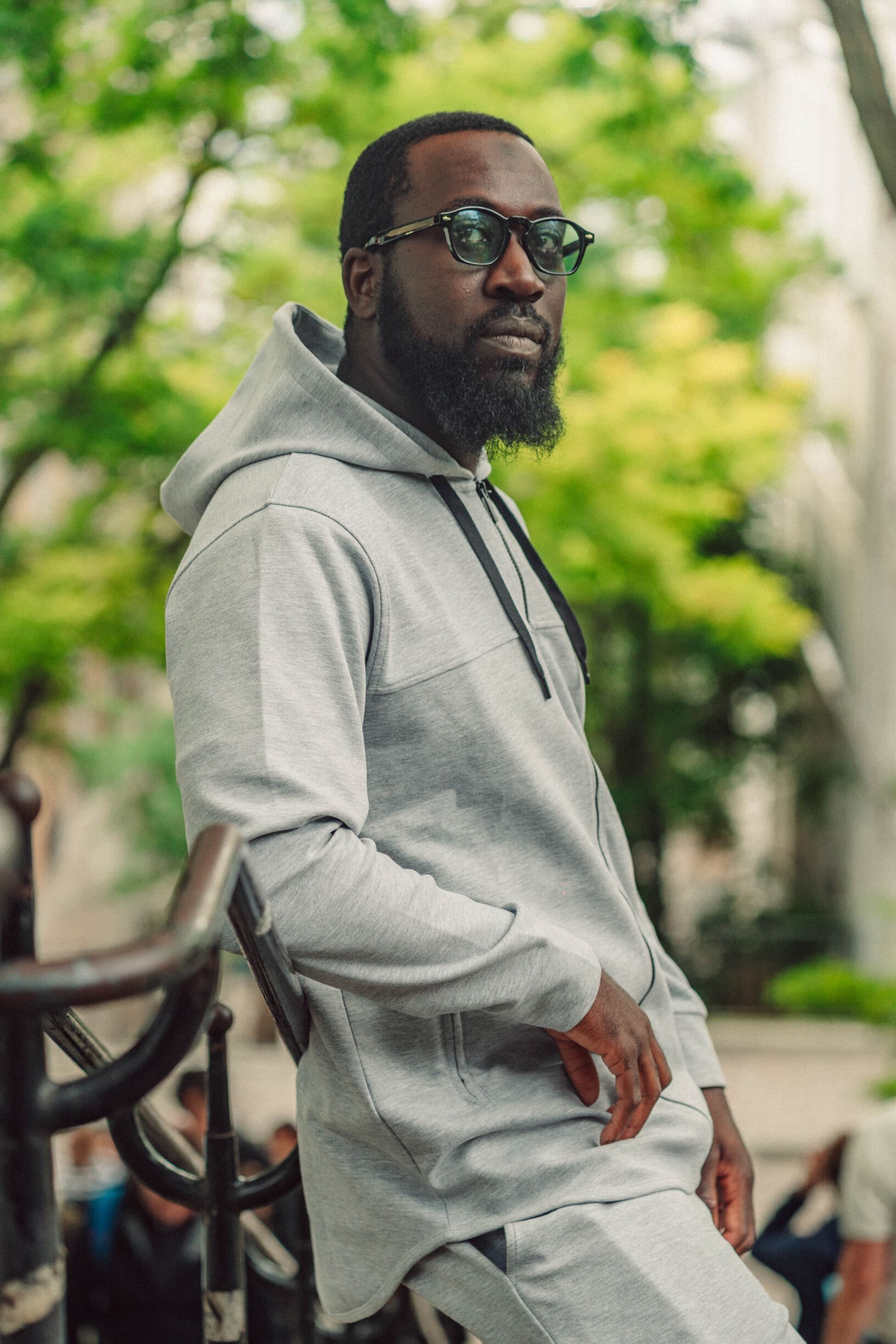 Veste sweat gris clair Maybak